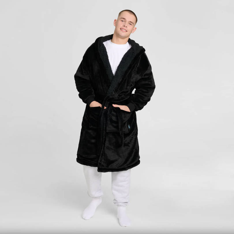 Black bathrobe