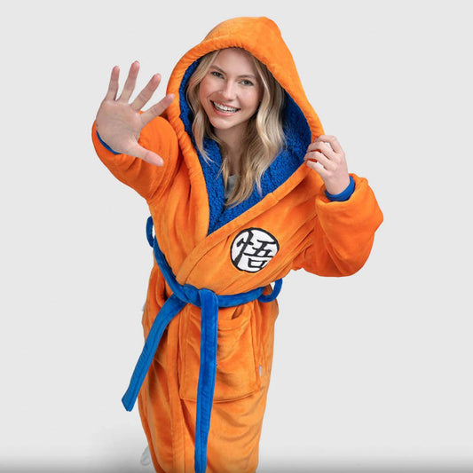 Orange bathrobe